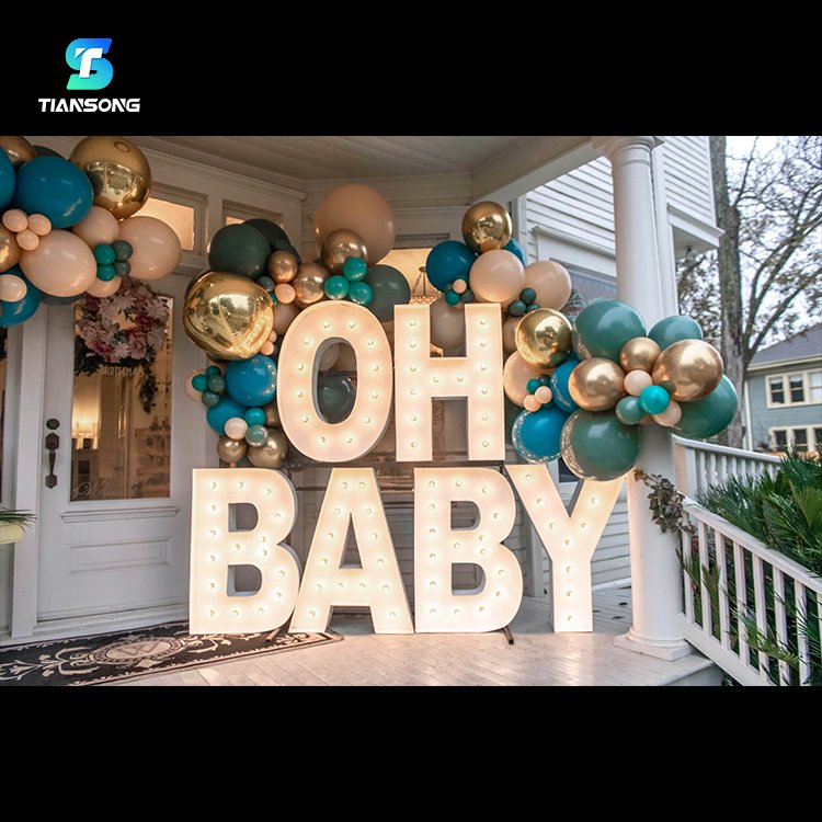 4ft Led OH BABY Marquee Letters Light up Number Sign for Wedding Decor Custom Marquee Led Sign