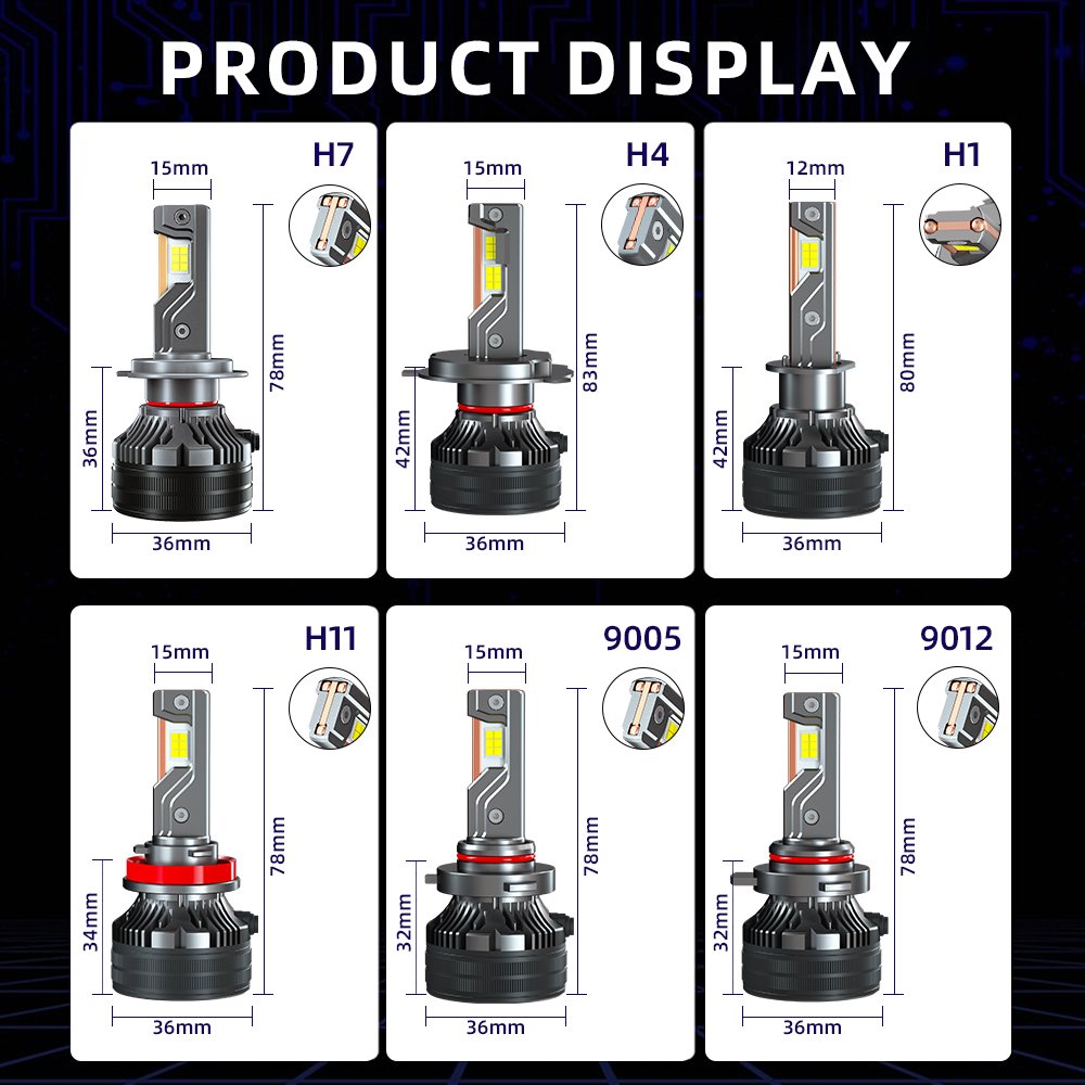 POPNOW 200W Car Light Bulb H1 H3 9005 9006 H7 H11 H13 H4 Canbus Auto Accessories 12V Luces Car Led Headlights