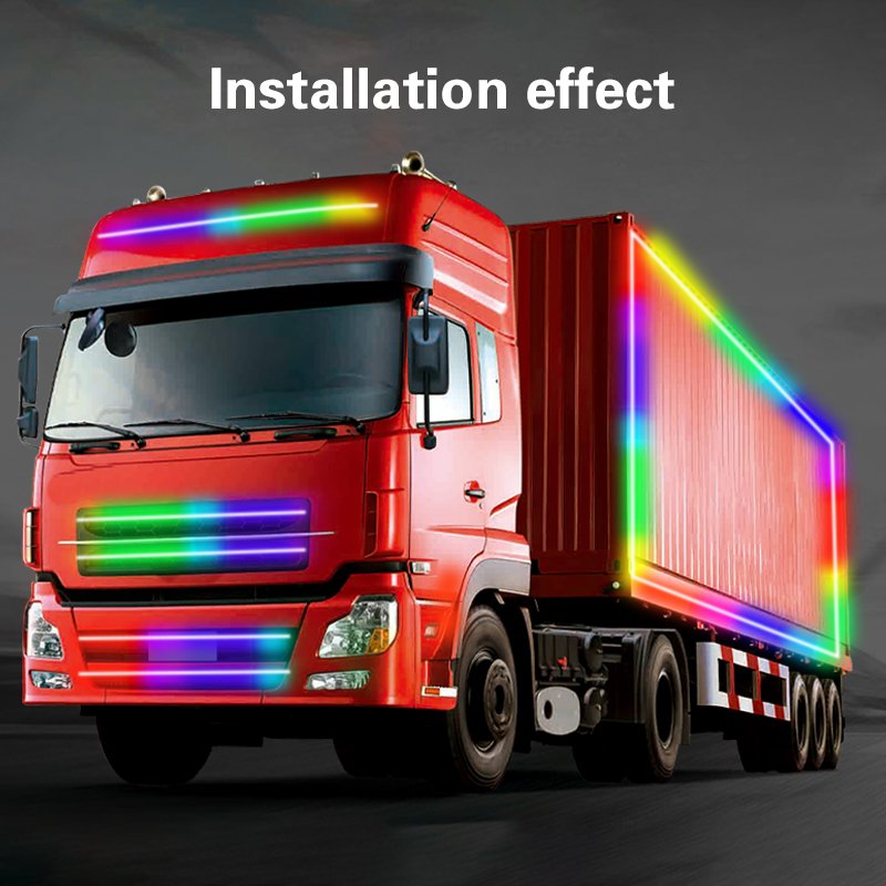 Dynamic Streamer for Van Car Truck Colorful Flow Warning Running Lights Decorative Light