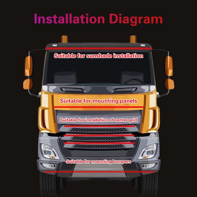 Dynamic Streamer for Van Car Truck Colorful Flow Warning Running Lights Decorative Light
