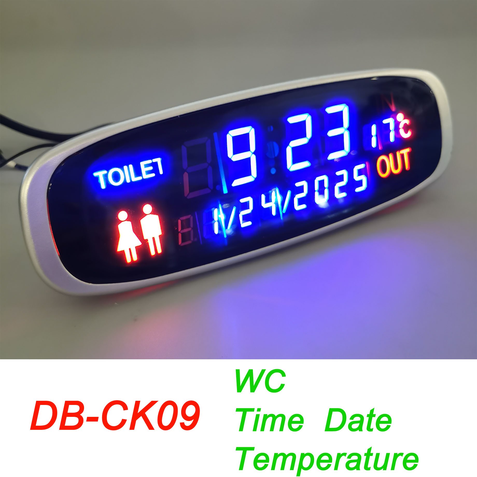 Bus Coach 12V 24V Interior Accessories Led Digital Electronic Display Clock for Volvo Benz Scania Bus