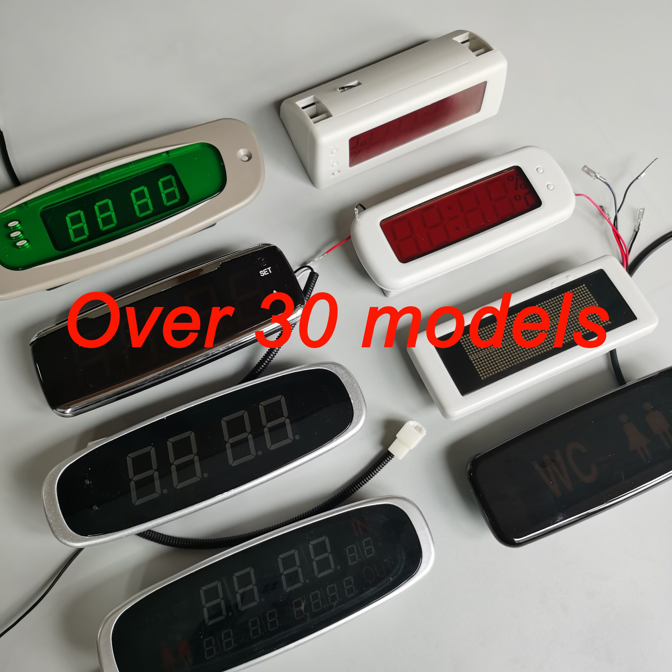 Bus Coach 12V 24V Interior Accessories Led Digital Electronic Display Clock for Volvo Benz Scania Bus