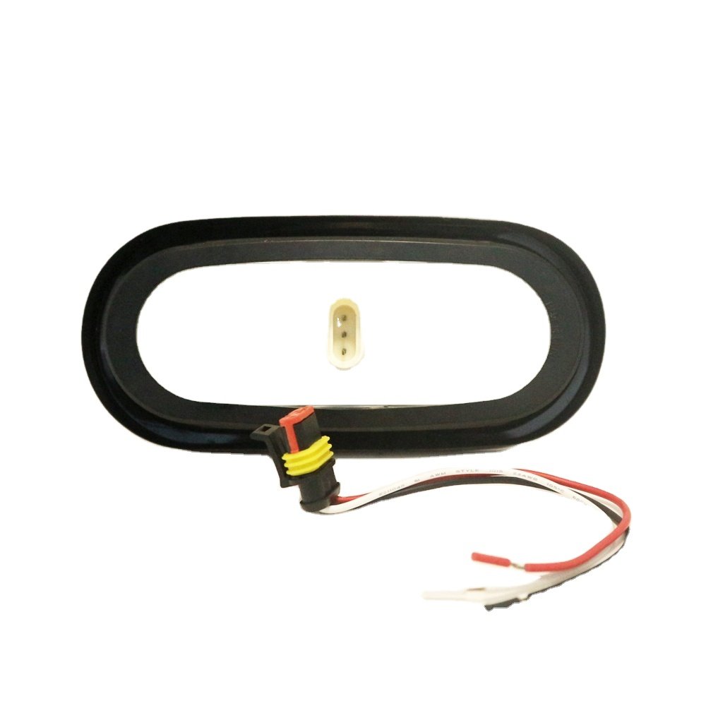 DOT SAE E-mark 12V 24V 6 Inch Oval Amber Truck LED Tail Light With 10 LED Turn Signal Indicator Rear Light for Trailer Boat RV