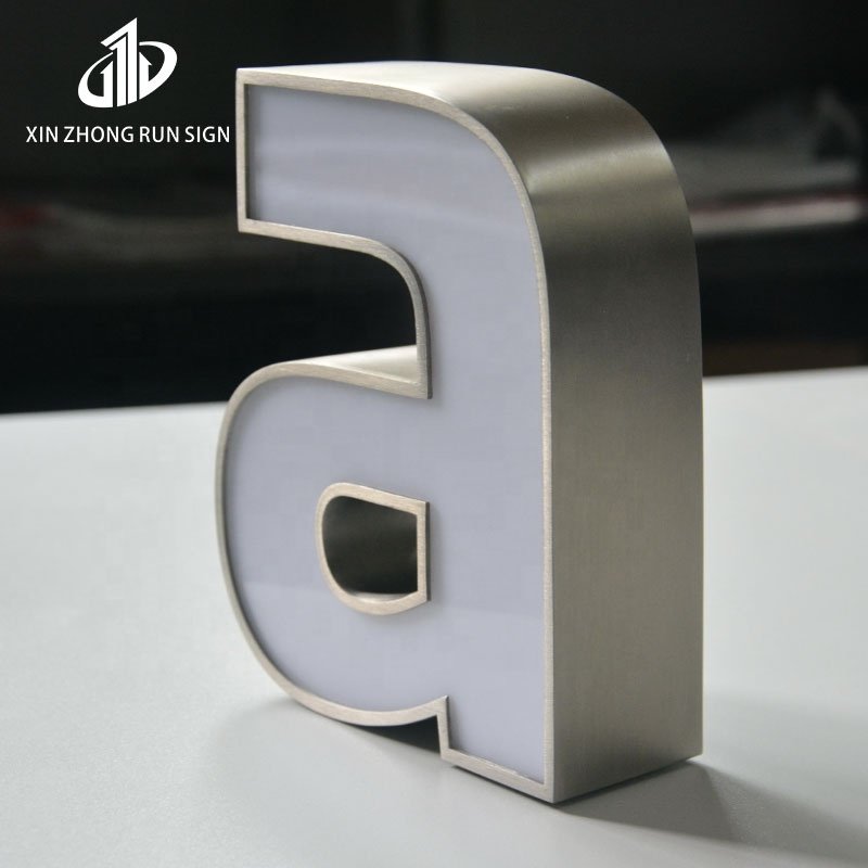 3d Letter Sign Manufacturer Custom Facade Sign Stainless Steel Channel Trim Illuminated