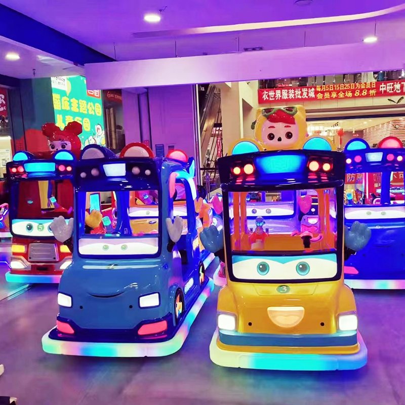 24V Big Wheels Driving Car School Bus Hot Sale Coin Operated Kiddie Ride Game Machine Game Screen School Bus for 2 Players
