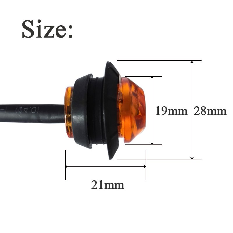 Car Warning Lamp Turn Signal Indicator Lighting DRL12V 24V LED Side Marker Light Auto Trucks Lorry Trailer Bus Tail Brake Lamp