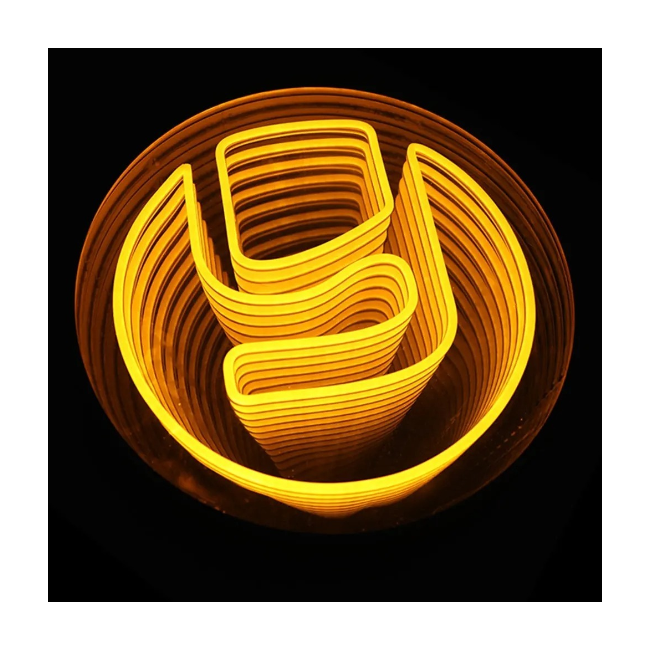 Factory Wholesale 3D Infinity LED Neon Sign Creative Tunnel Lamp Illuminated Tunnel Mirror Light for Retail