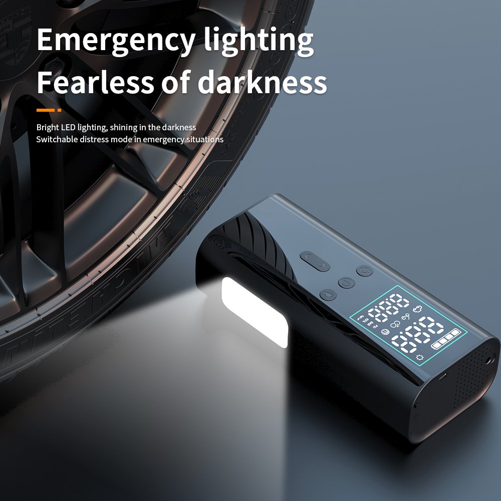 Portable Cordless Electric Air Pump Multifunctional Car Tire Inflator Automatic Stop Air Pump Car Air Compressor