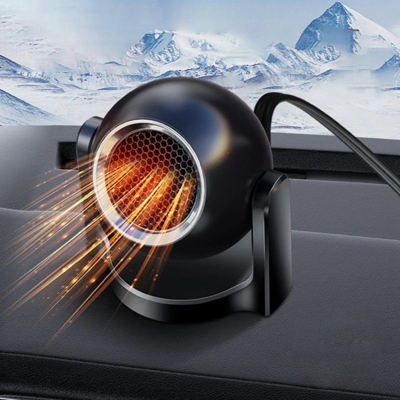 12V 120W Car Heater Portable Electric Heating Fan Automatic Windshield Dryer Defogging Demister Defroster for Car Accessories