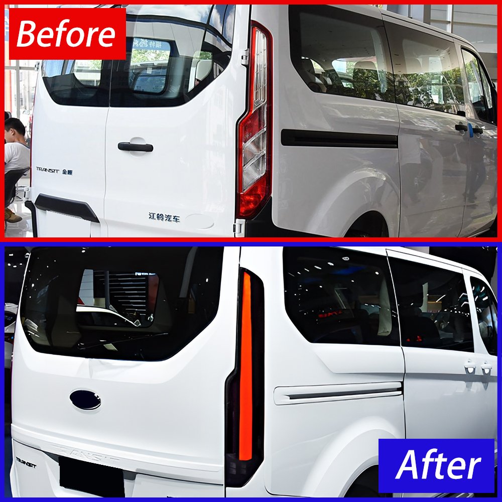 Car Taillights Assembly for Ford Tourneo Transit 2016-2022 LED Auto Rear Lamps Upgrade Dynamic Flashing Tail Light Accessories