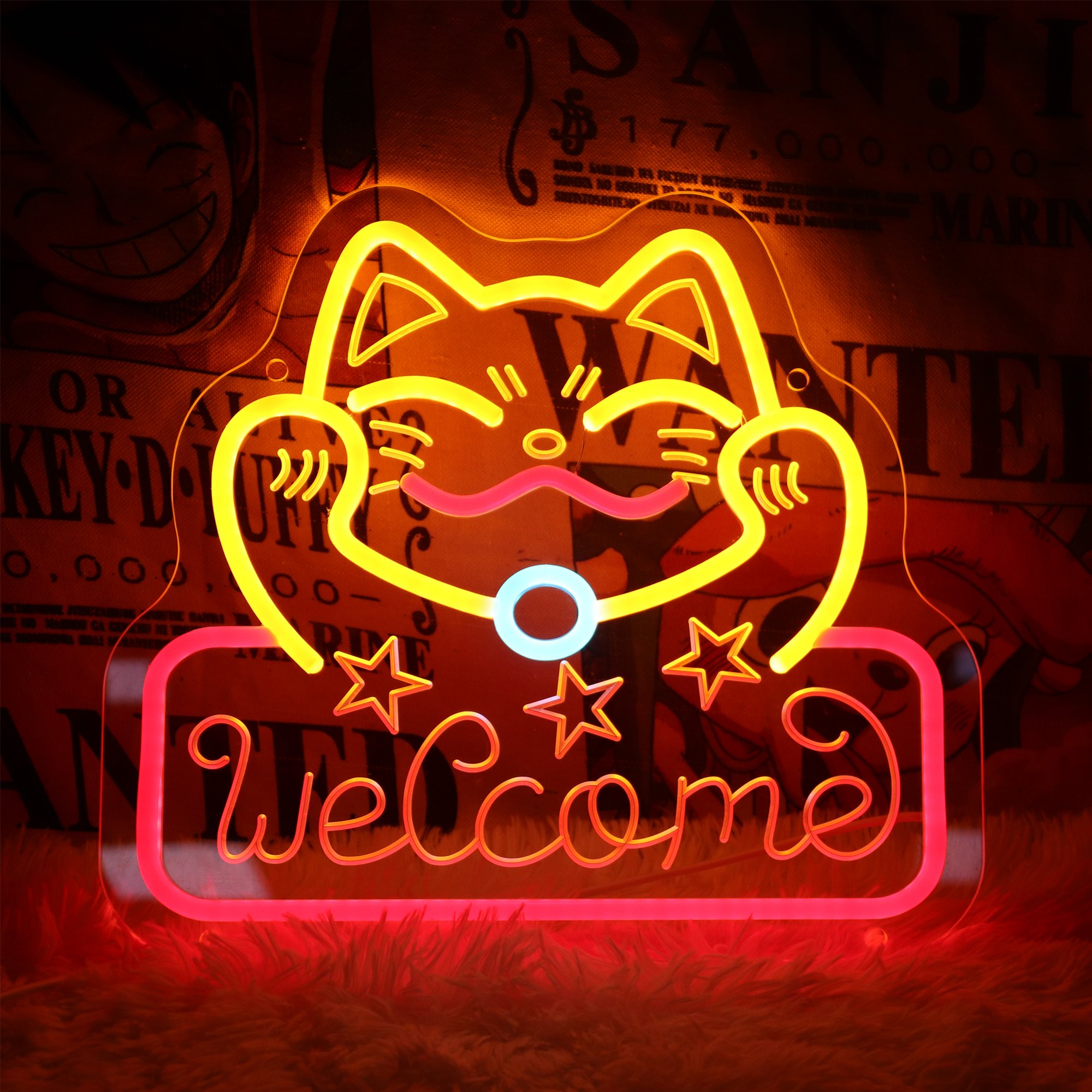 Dropshipping Free Design Custom Led Neon Light K-Mico-welcome Neon Sign Custom Made Wedding for Bedroom Party Home