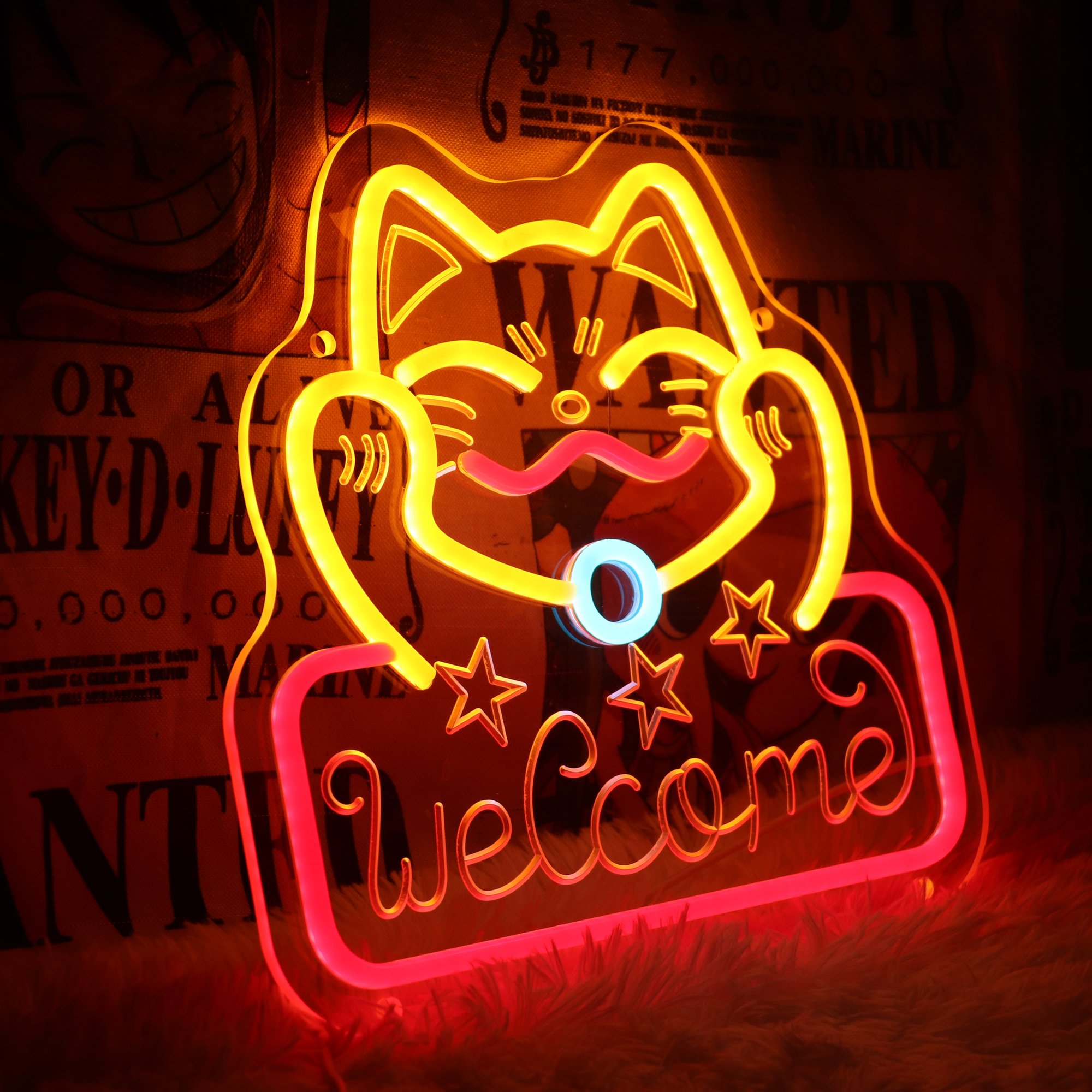 Dropshipping Free Design Custom Led Neon Light K-Mico-welcome Neon Sign Custom Made Wedding for Bedroom Party Home