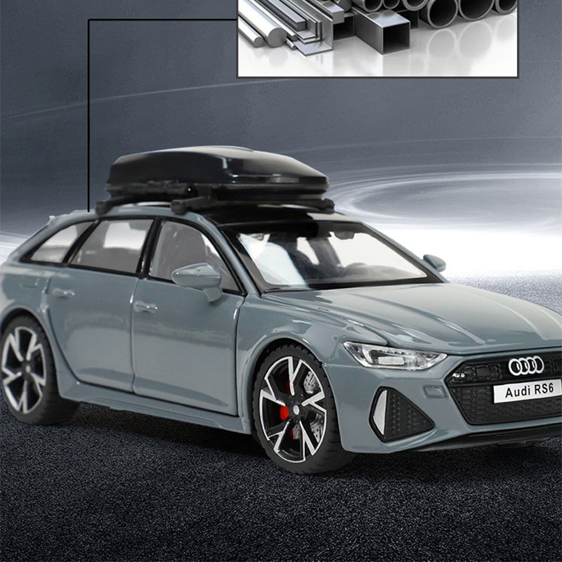 ZXY 1/32 RS6 Sound and Light Pull-back Door Openable Alloy Car Model Toys for Children and 4S Shop Gifts