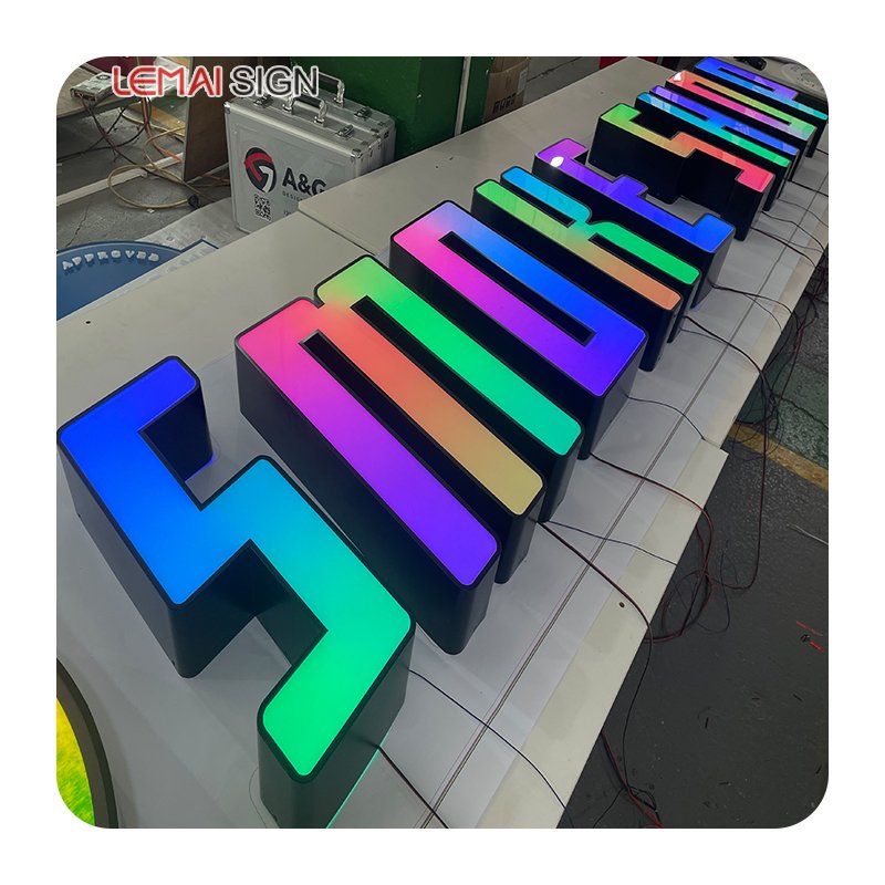 2024 Plastic RGB Color Neon Letters Led Indoor Outdoor Sign Led Letters