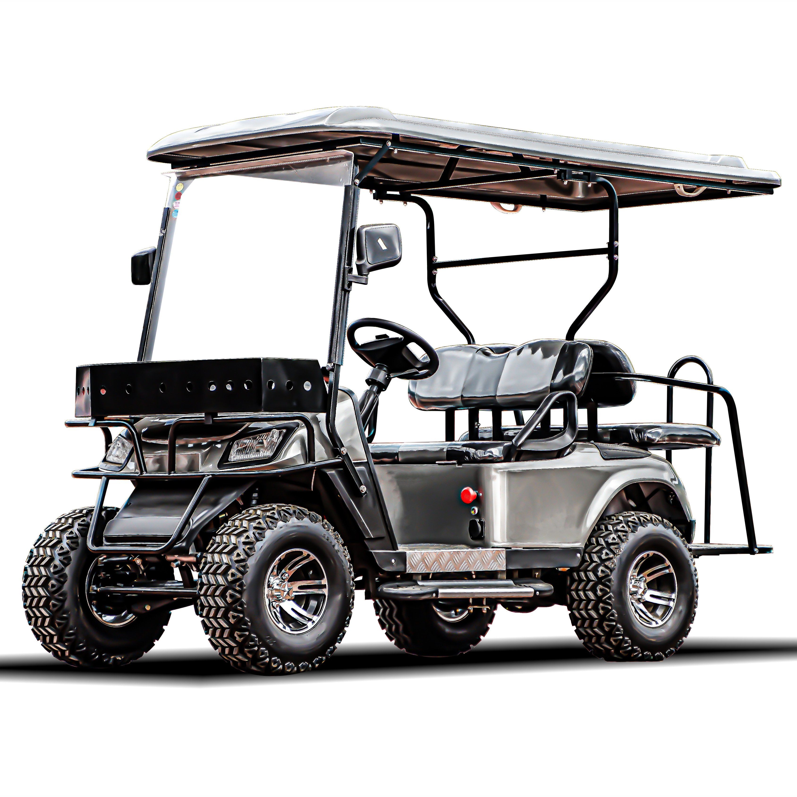 Double Seat 4 Wheel Electric Mobility Scooter City Electric Golf Cart With Roof