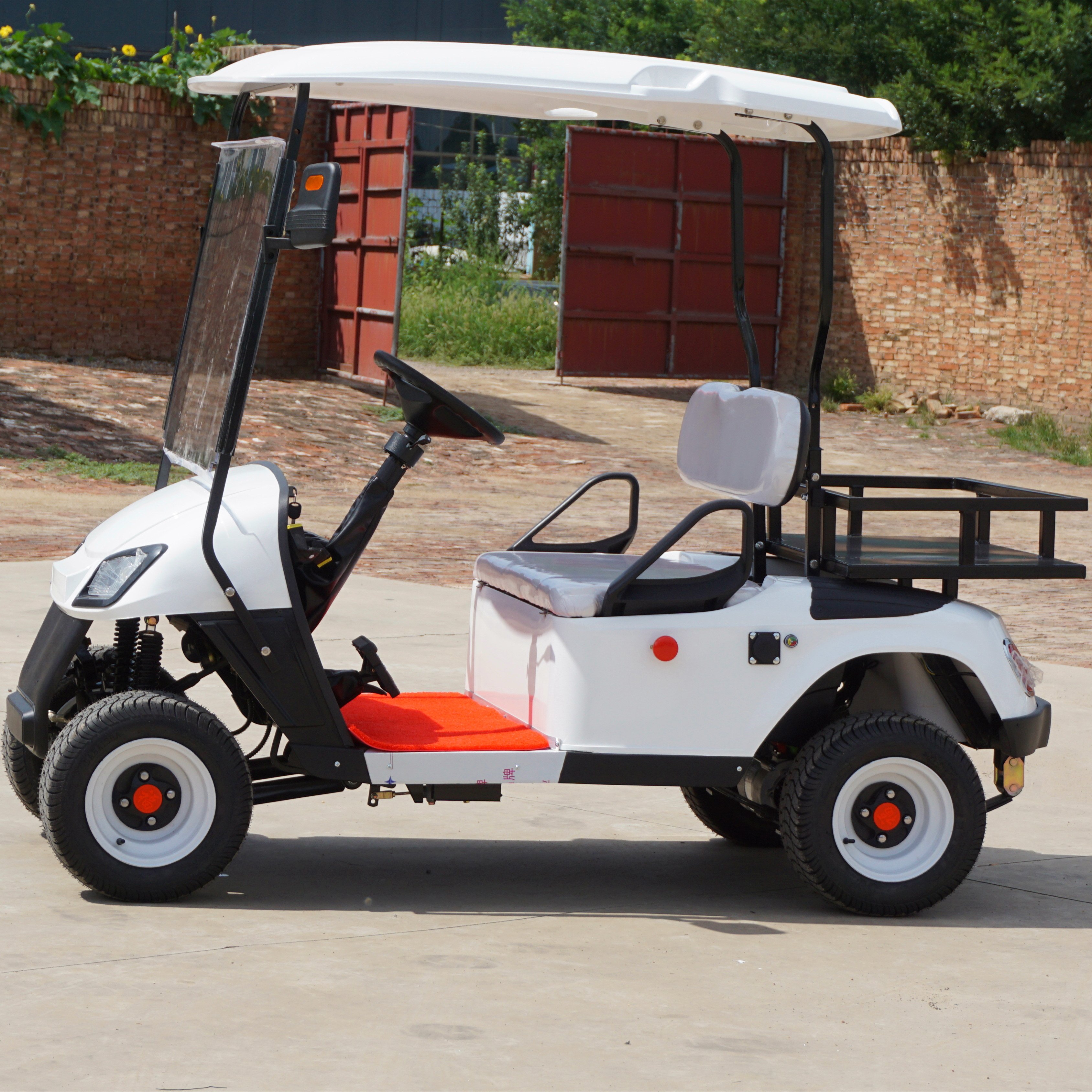 Double Seat 4 Wheel Electric Mobility Scooter City Electric Golf Cart With Roof