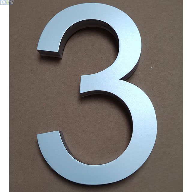 High Quality 3d Sign Outdoor Led Number and Letter Lights House Number Backlit Letters Silver Matte Paint