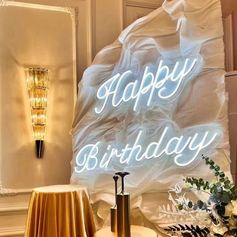 Wedding Party Acrylic Electronic Signs for Outdoor Party Wall Decoration Led Lighting up Sign for Party Lighting Decoration