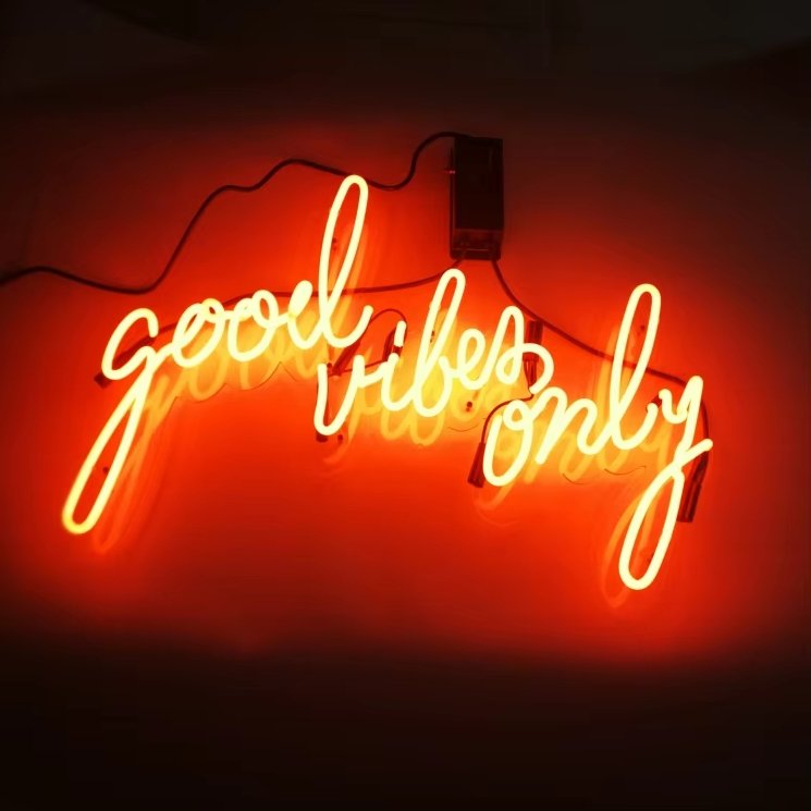 Buy Custom Good Viber Only Glass Neon Signs Novelty Lighting Orange White Yellow Green Red for Bar Restaurant