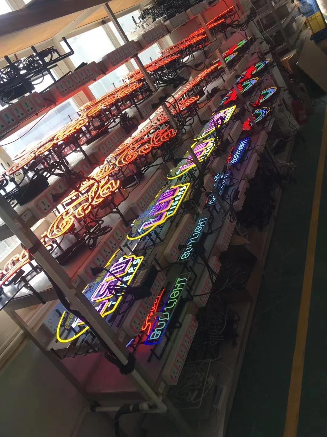 Buy Custom Good Viber Only Glass Neon Signs Novelty Lighting Orange White Yellow Green Red for Bar Restaurant