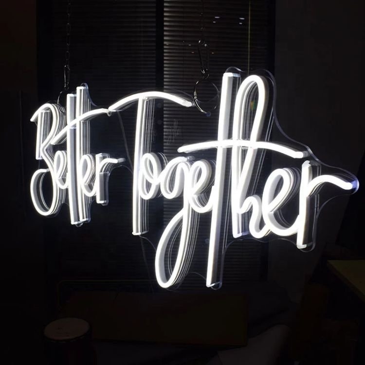 Custom Impressive Wedding Memories Ceremony Neon Better Together Neon Light Wedding Decoration Led Neon Sign for Party Decor
