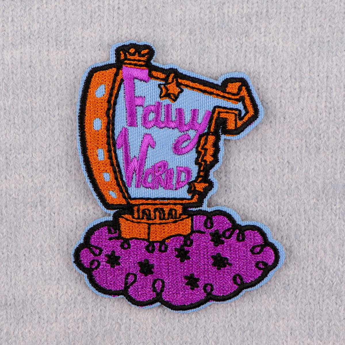 ZD Cartoon Girl Wonderland Anime School Bus Embroidery Cloth Patches Simple