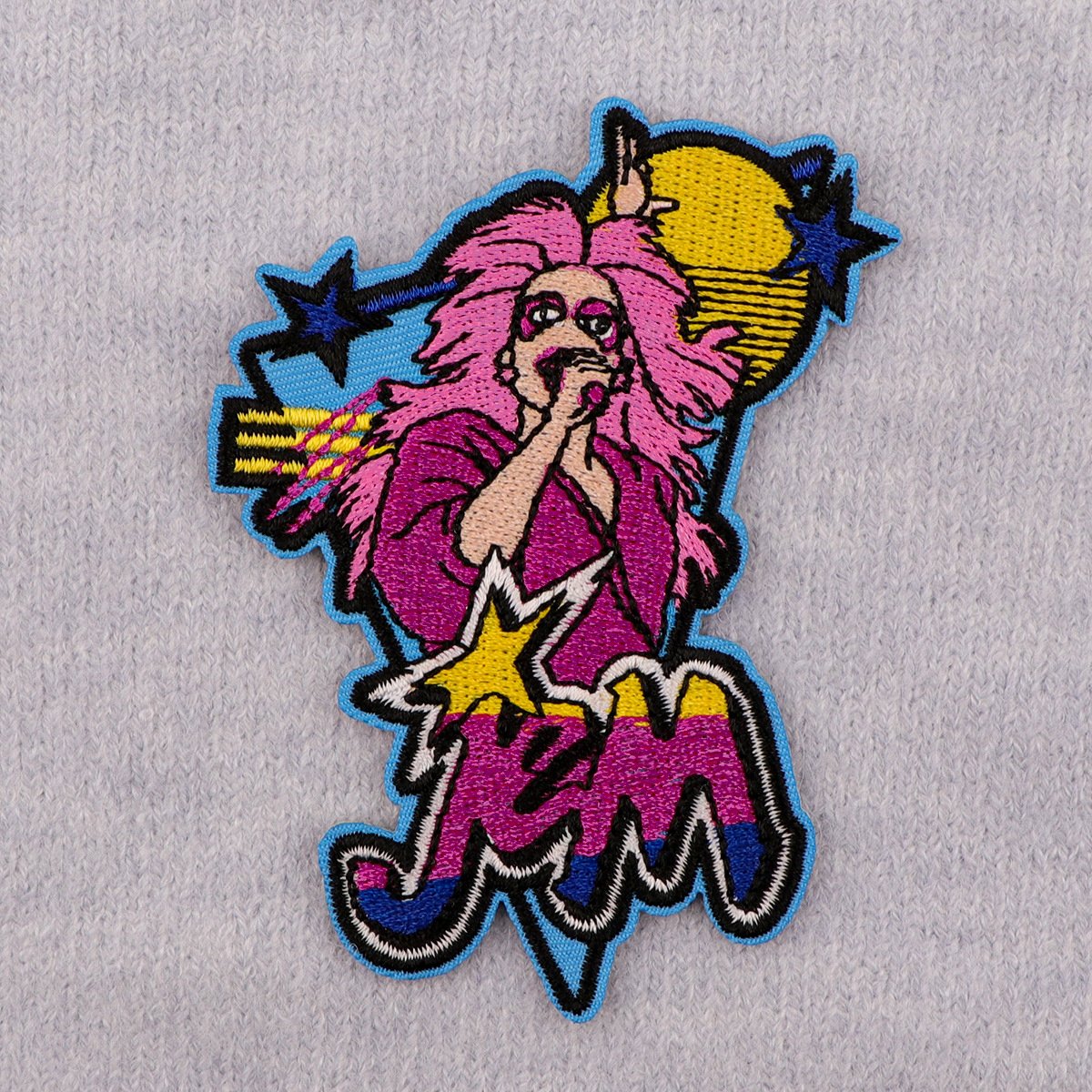 ZD Cartoon Girl Wonderland Anime School Bus Embroidery Cloth Patches Simple