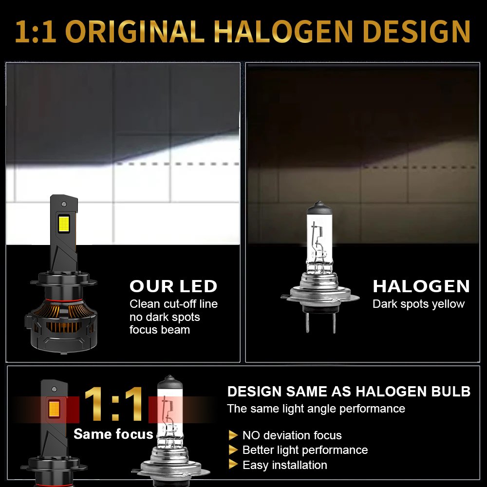 New Arrive U6 Auto Lighting System H11 Car LED Headlight 240W 24000lm Headlamp Super Bright H7 LED Head Light Bulb