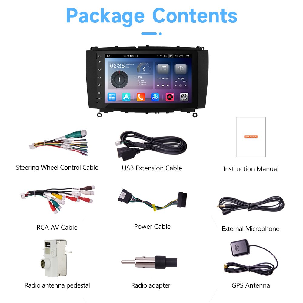 For Mercedes Benz CLK Class Car Multimedia Player Car Radio W203 2004-2007 Car Gps Navigation