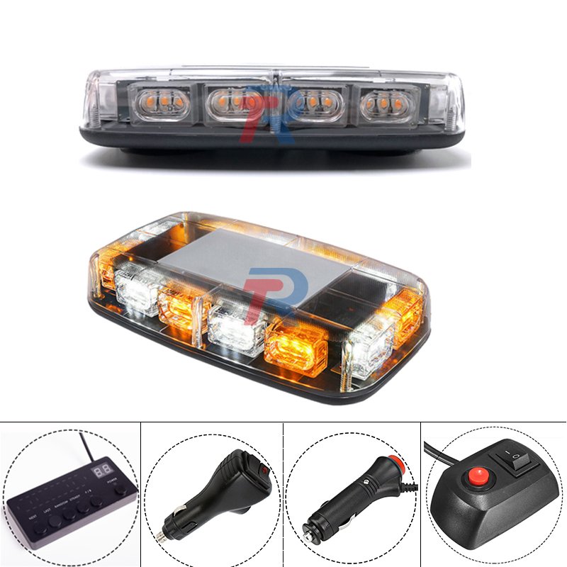 11 Inch 36W LED Vehicle Rooftop Strobe Beacon Light Bar With Controller Magnetic Emergency Traffic Warning Flashing Plow Light