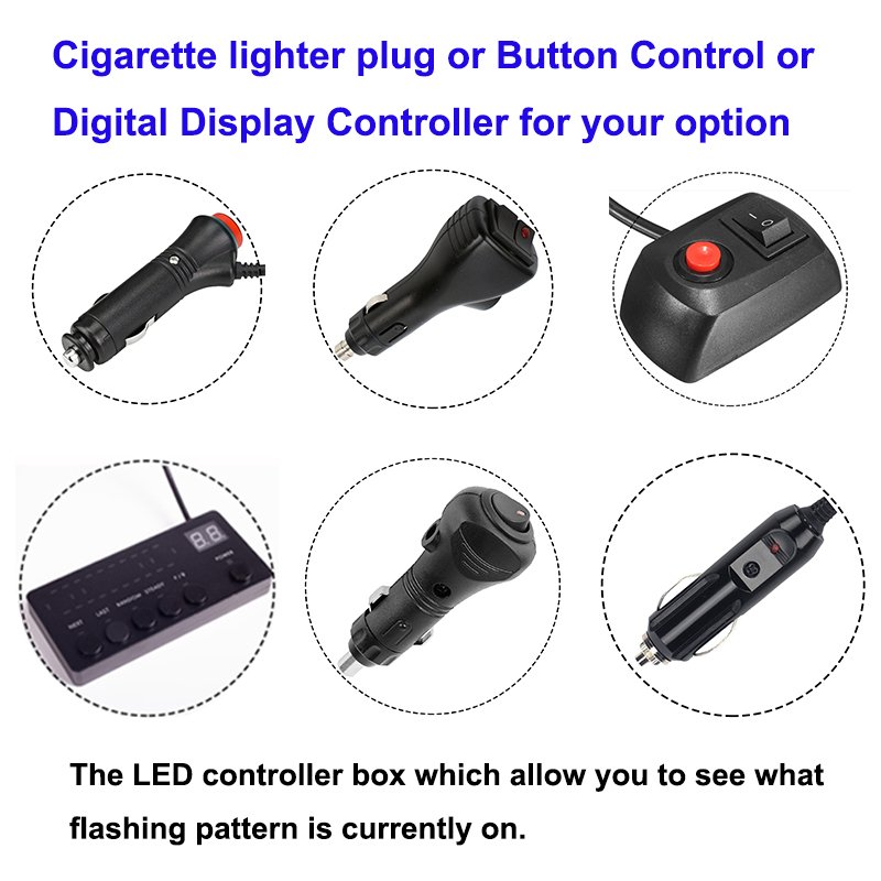 11 Inch 36W LED Vehicle Rooftop Strobe Beacon Light Bar With Controller Magnetic Emergency Traffic Warning Flashing Plow Light
