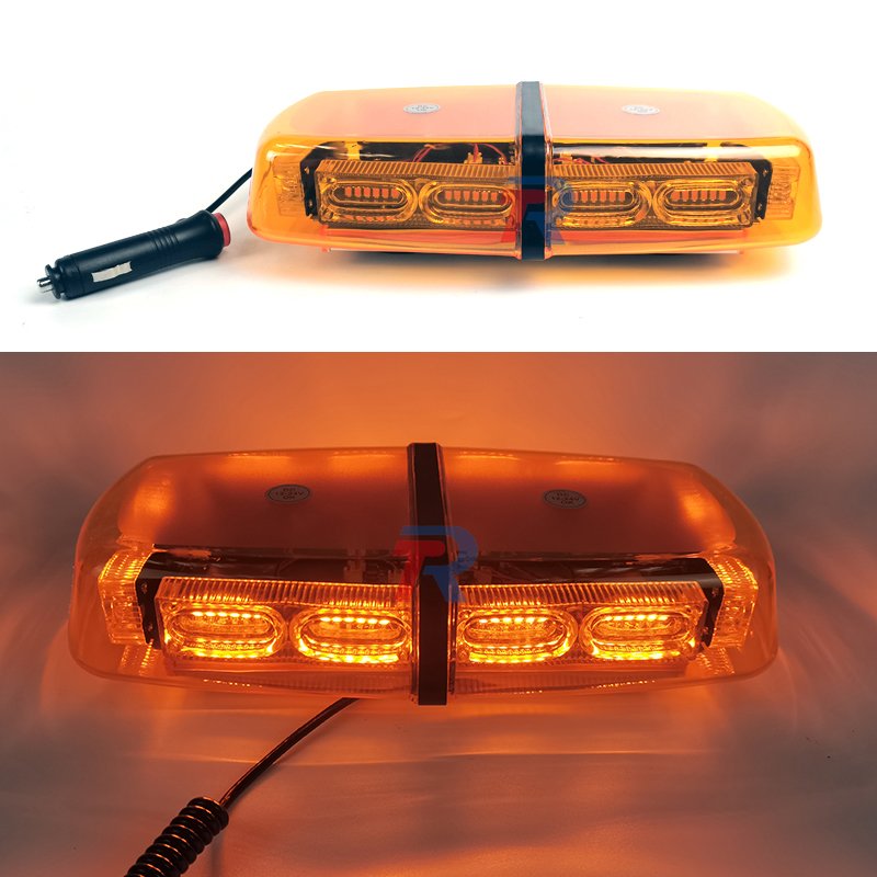 LED Mini Small Short Warning Strobe Beacon Light Bar With Red + Green Amber Clear Housing Optional DC 10- 30V 17 Flashing Modes