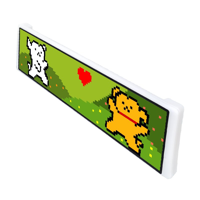 Programmable LED Flexible Display for Vehicles - Real-time Voice Input Demon Eyes Beat-Driven Lighting App Control Pixel Art