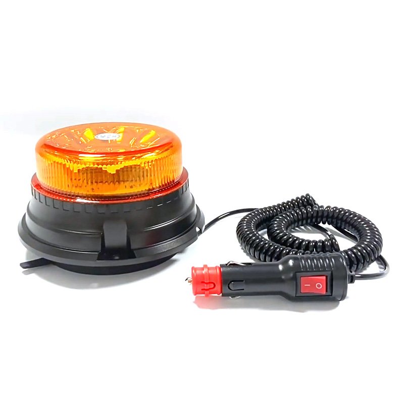 LED Beacon Strobe Light Emergency Rotating Light with Magnetic Base for Construction Trucks and other auto lighting systems
