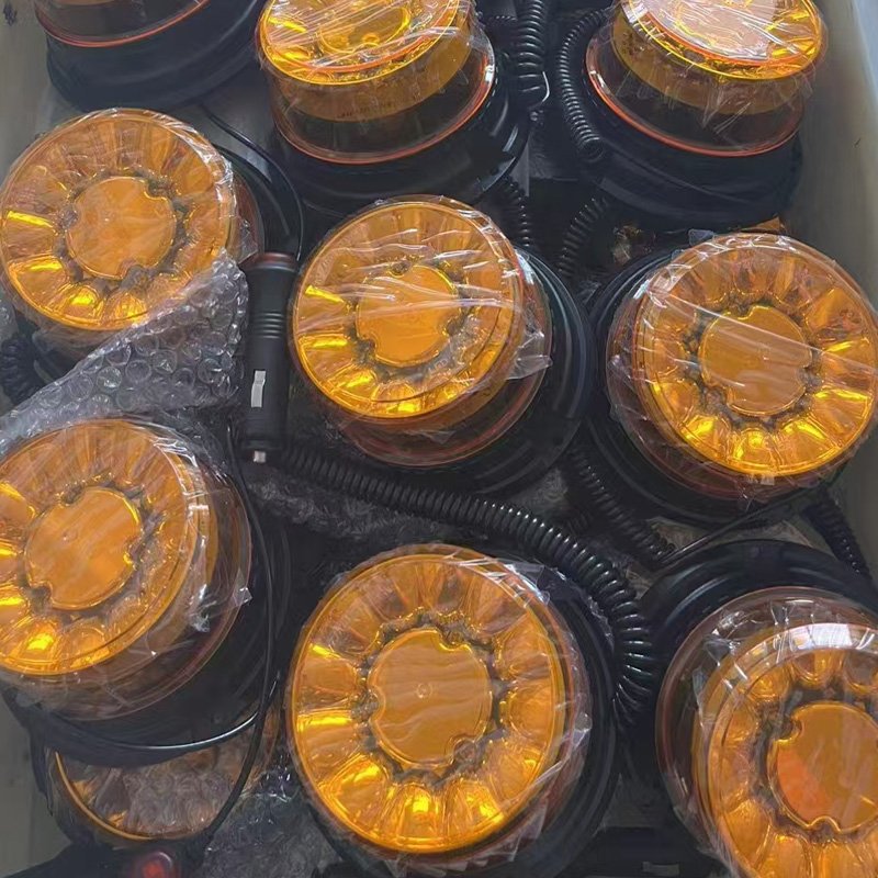 LED Beacon Strobe Light Emergency Rotating Light with Magnetic Base for Construction Trucks and other auto lighting systems
