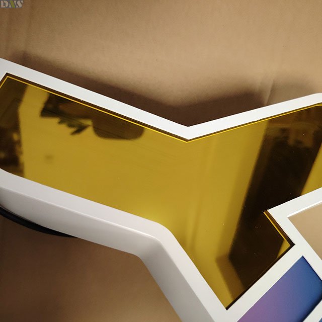 Fashion Design Mall Advertising Sign Hd Acrylic Abyss Mirror High Brightness Light Infinity Mirror Custom Infinity Mirror Sheet