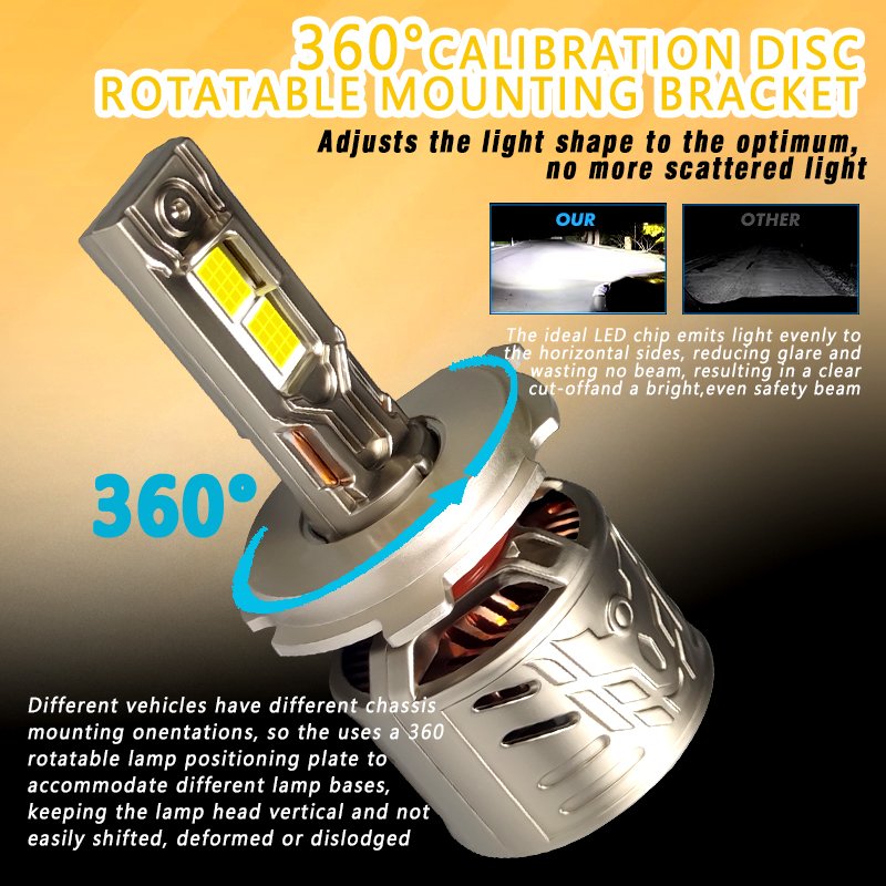 High Power 360 Degree Led Headlight Bulb H4 Led H7 Led Lights for Car H1 H11 9003 9007 Led Headlights Bulb 240 Watt