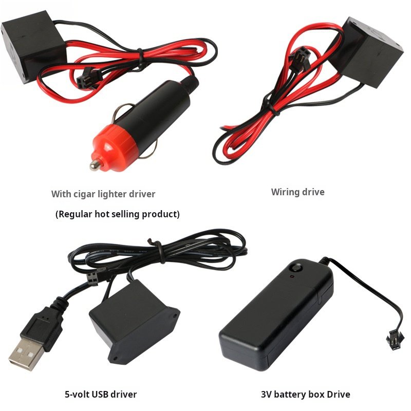 Yosovlamp EL Trailer 3 4 5 6 Full Car Set USB Drive Cigarette Lighter Car Decoration LED Light Line