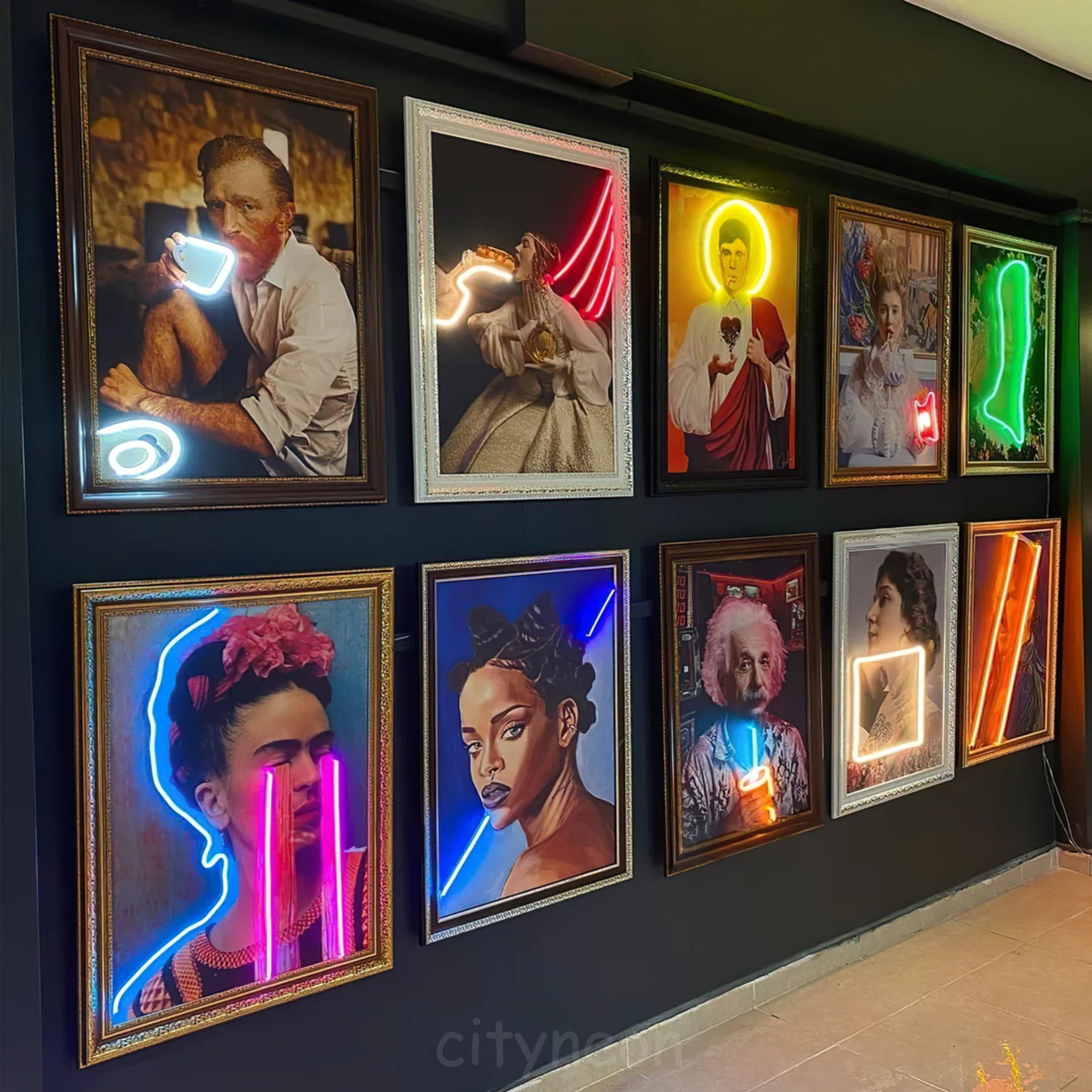 Neon Painting Art LED Neon Sign Modern Art Painting Custom Logo Light Sign Wall Art Neon Picture Design