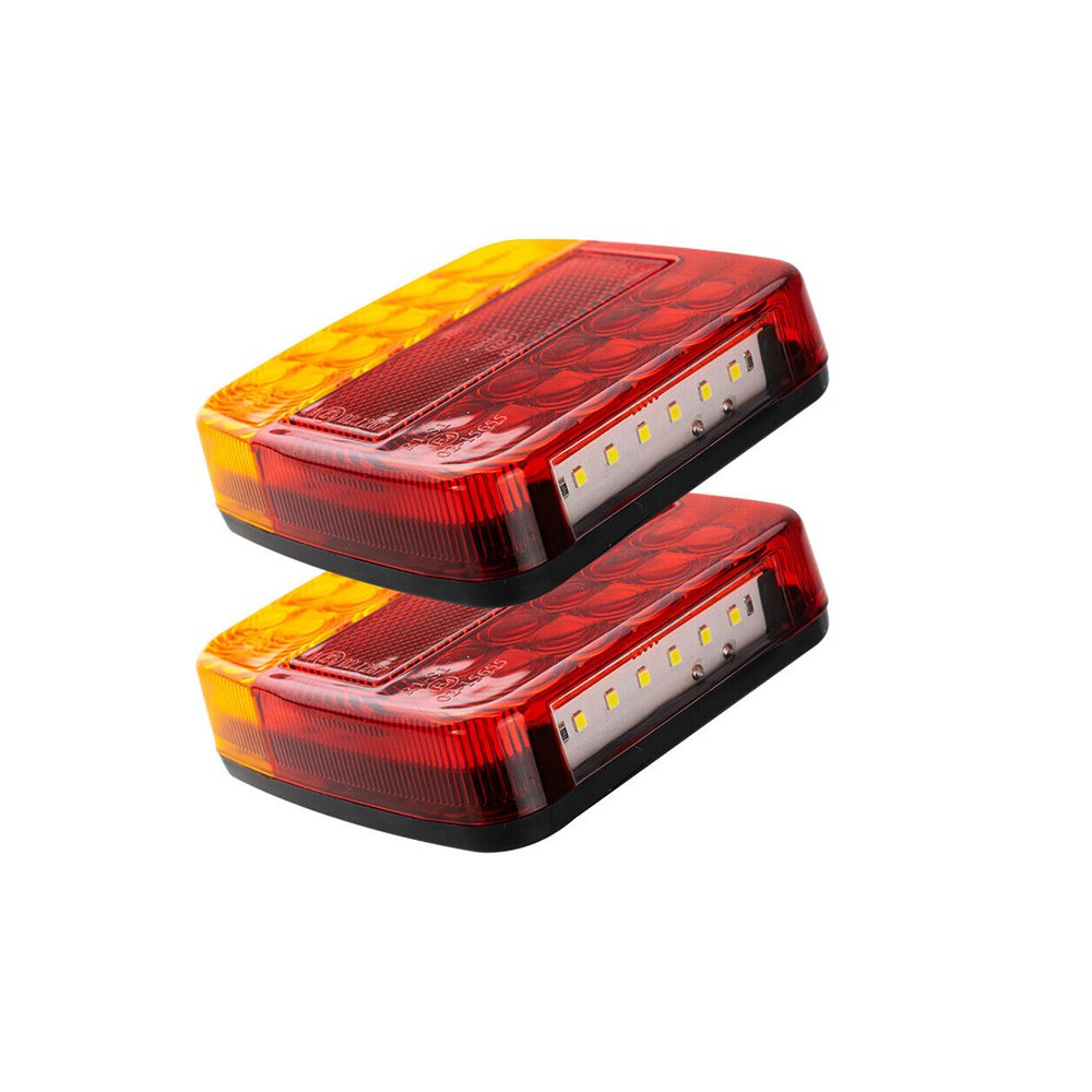 High Quality 24 Volt Truck Taillights Rear Combination Lamp Trailer Stop Turn Tail License Plate Lights DOT SAE