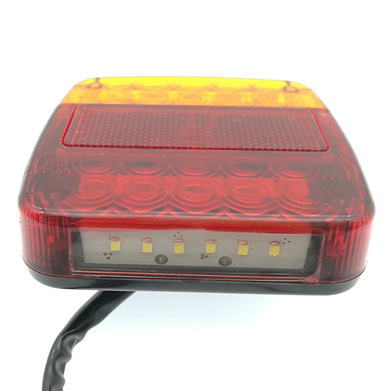 High Quality 24 Volt Truck Taillights Rear Combination Lamp Trailer Stop Turn Tail License Plate Lights DOT SAE