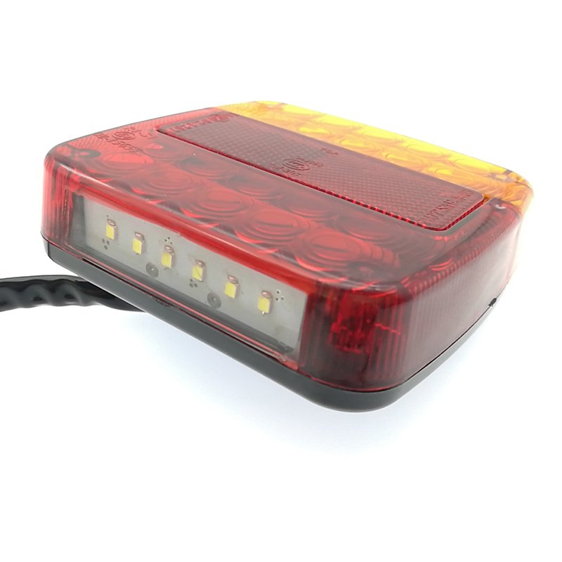 High Quality 24 Volt Truck Taillights Rear Combination Lamp Trailer Stop Turn Tail License Plate Lights DOT SAE