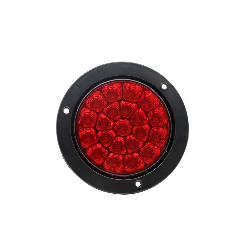4 Inch Plastic Housing Truck Trailer Led Light Round Tail Turn Braking Reverse Turn Signal Stop Light Bus School