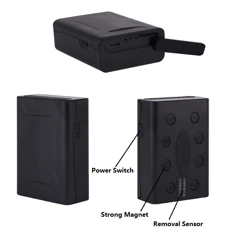 Wireless Rechargeable Magnetic GPS Tracker Easy Hide Dashboard Design 2 Years Long Standby Free Tracking Platform 1 Year