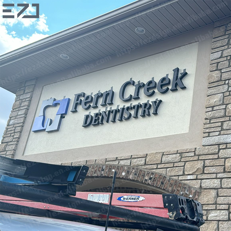 EZD Customize Doctor Clinic Building Dentist Office Outdoor Waterproof 3D LED Illuminated Advertising Signs