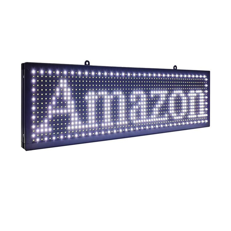 White Destination Billboard Outdoor Waterproof High Brightness Full Color Message Station Sign LED Scrolling Bus Screen