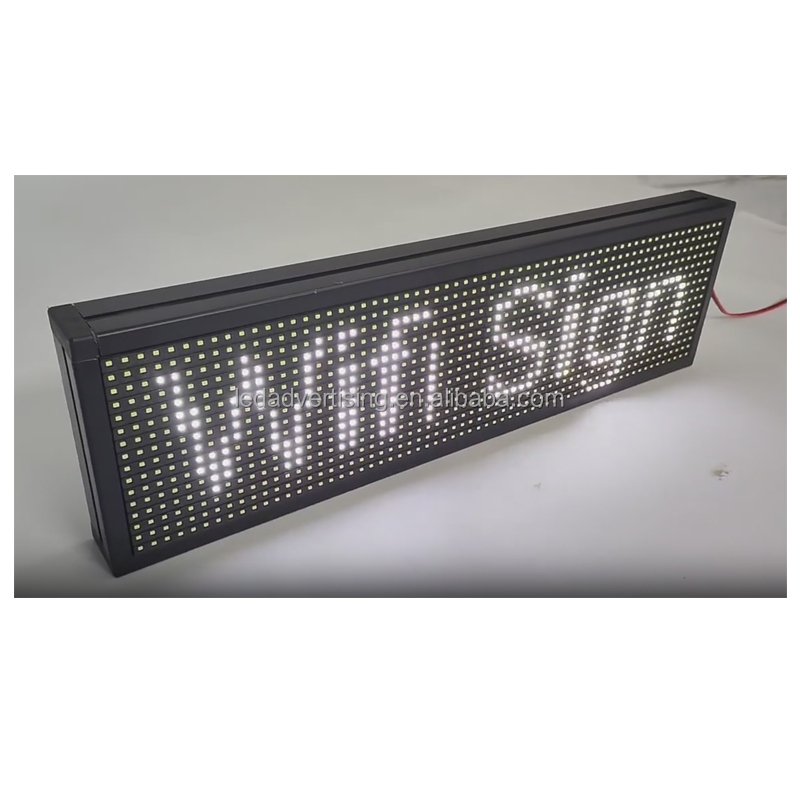 White Destination Billboard Outdoor Waterproof High Brightness Full Color Message Station Sign LED Scrolling Bus Screen