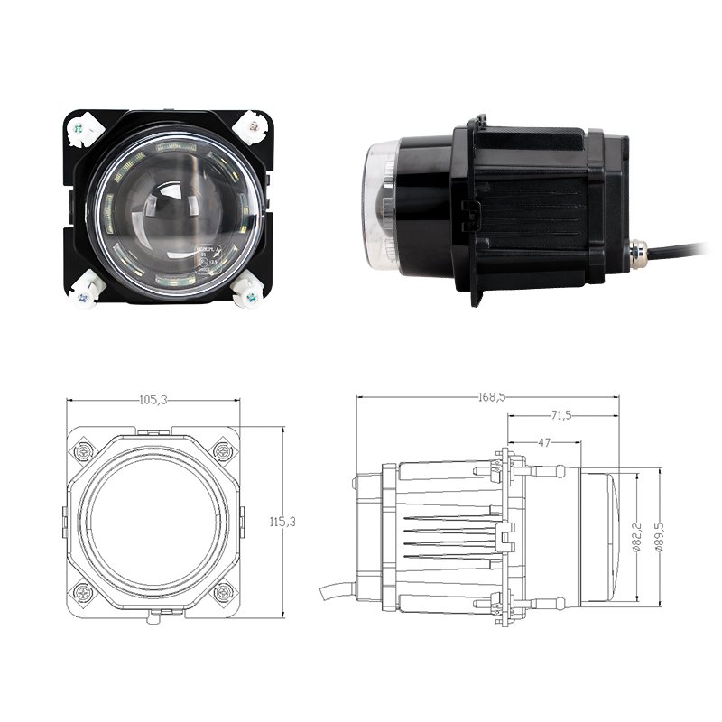 3.5 Inch Led Headlight Tuff Plus Auto Lighting System Led Projector Headlight Universal Led Headlights for Cars