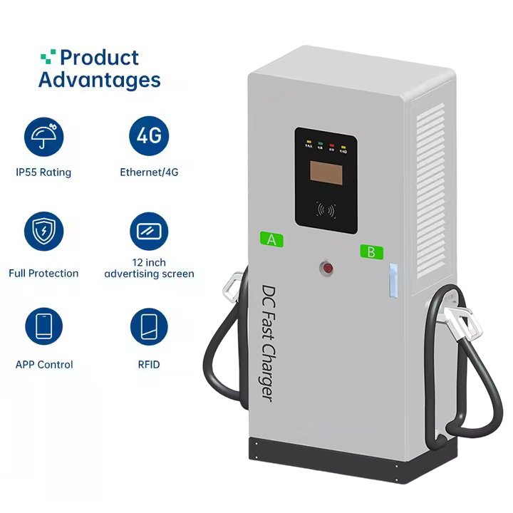 Hicbest CCS2 GB/T 40-400kw Commercial Electric Car Bus Ocpp1.6 EV DC Super Fast Charging Charger Station