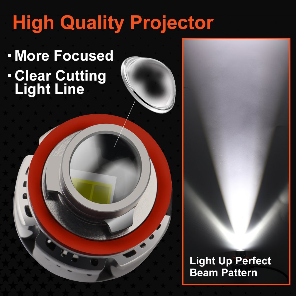 Factory Price Mini Laser LED Headlight HB3 9005 HB4 9006 H7 H11 Car Fog Lights 3570 Chips Projector Lens Motorcycle Fog Lights